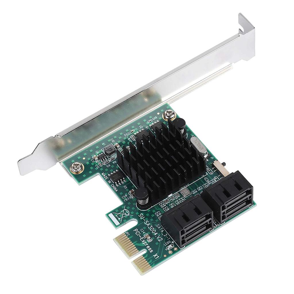 Placa de Expansão para PC Placa de Expansão 3.0 4 Portas PCIE para Adaptador de Placa Controladora 6G