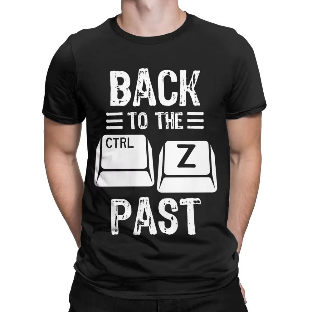 Men Back To The Past T Shirt Pure Cotton Tops Crazy Short Sleeve Crewneck Tee Shirt New Arrival T-Shirt