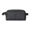 Double G Oval Logo Canvas And Leather Trim Clutch Bag Unisex Clutch Bag Black 730116-92TCN-1000