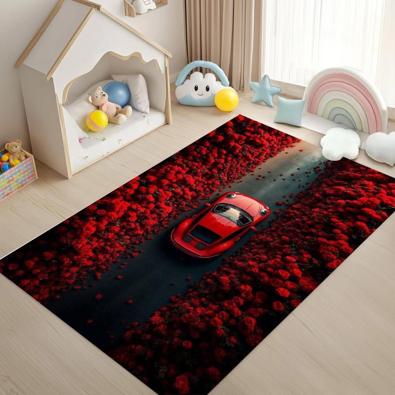 

Three Color Field Sports Car Rug Carpet Mat Non-Slip for Living Room Bedroom Modern Home Decor 40x60cm