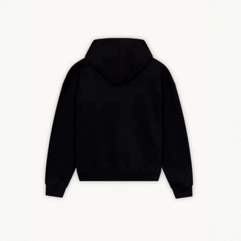 Unisex Oversize Kapüşonlu Polar Sweatshirt Sokak Giyimi Bol Kesim Uzun Kollu Baskılı Kazak Erkek Kadın