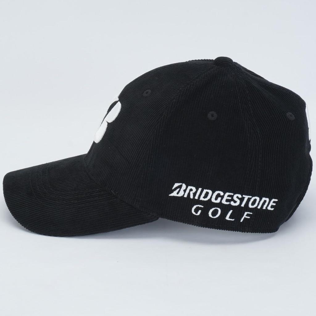 BRIDGESTONE Golf Men's Corduroy Cap CPW24D, Black