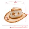 Cappello di Lana a Forma di Cuore, Cappello Jazz per Coppia Uomo e Donna, Cappello a Cilindro Western da Cowboy Spruzzato a Stella a Cinque Punte