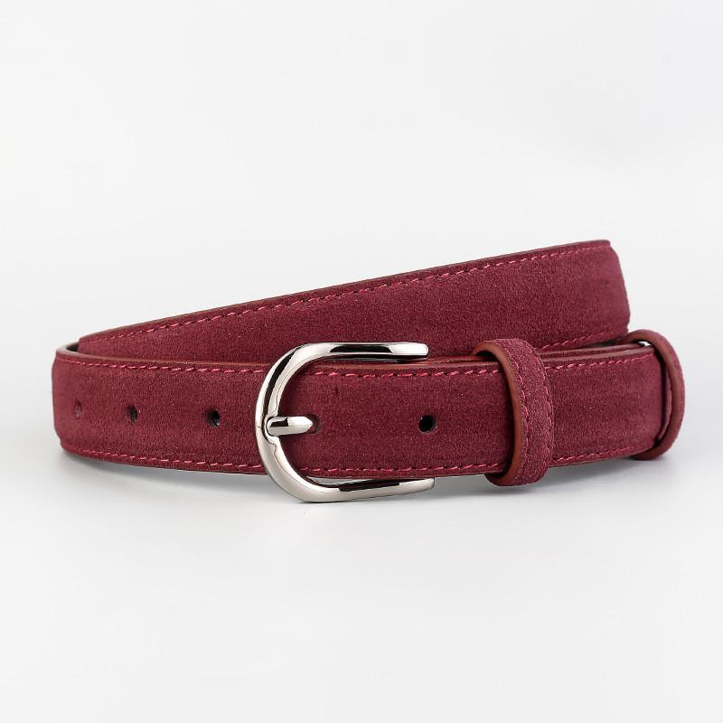 

Leather Belt For Women With Zinc Alloy Buckle Stylish Casual And Office Wear Angora Red