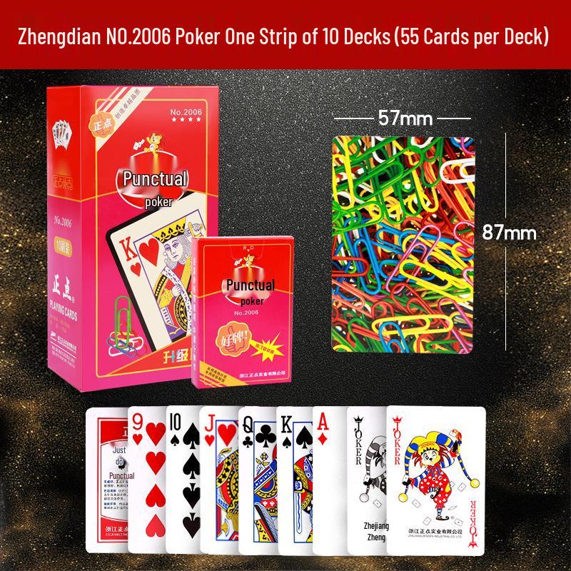 Zhengdian Thickened Dou Dizhu/Guandan/Bridge Playing Cards - Box of 100 Decks Poker 8845 58