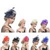 Women's Elegant Feather Headband Aliceband Hat Wedding Fascinator