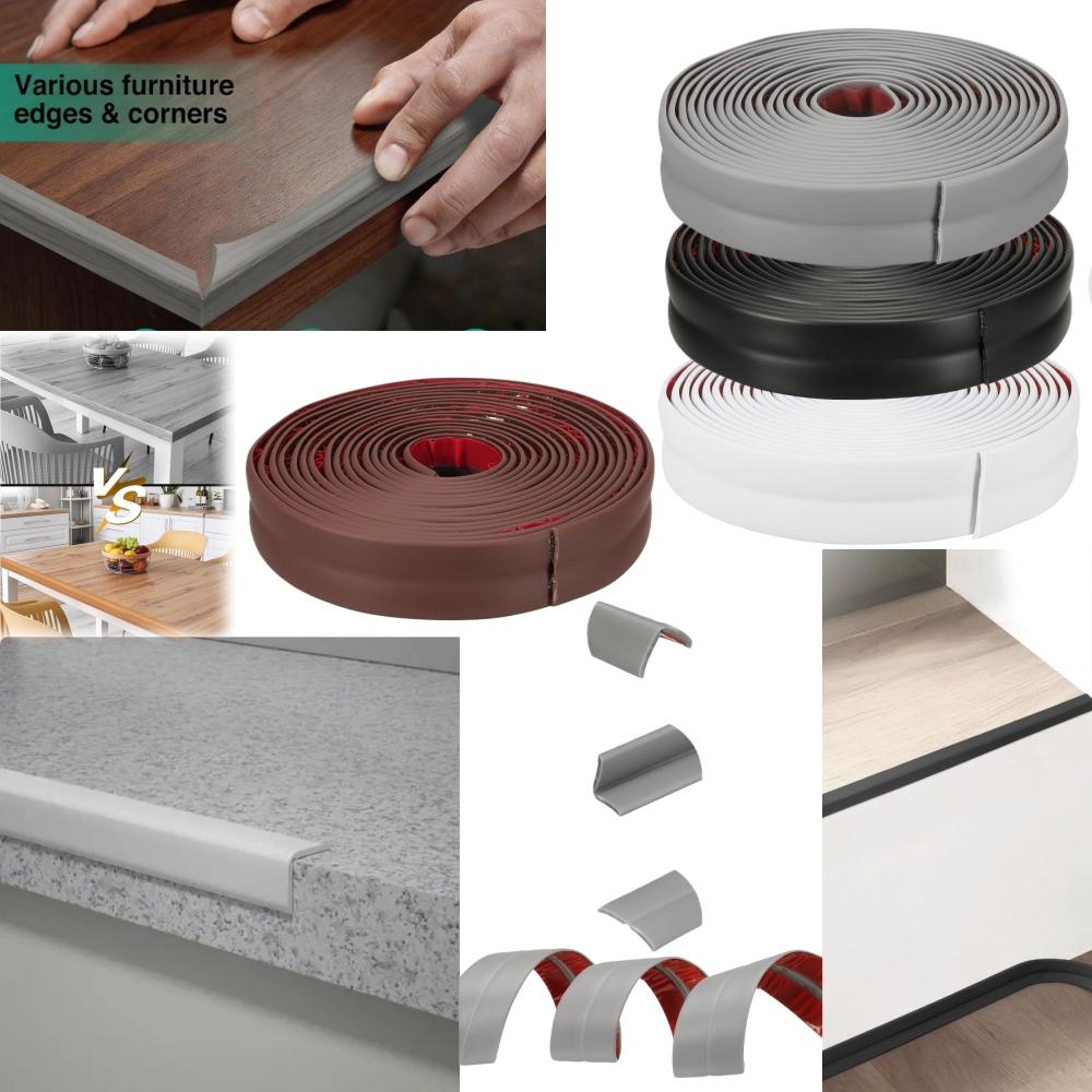 1pc 2mX2cm Table Edge Guard Pvc Self Adhesive Furniture Corner Protector Strip Waterproof Anti-collision Strip Waterproof