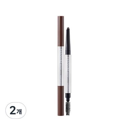 The Shocking Brow Easy Flat Eyebrow Auto Pencil 0.5g, 01 Natural Brown, 2 Pcs.