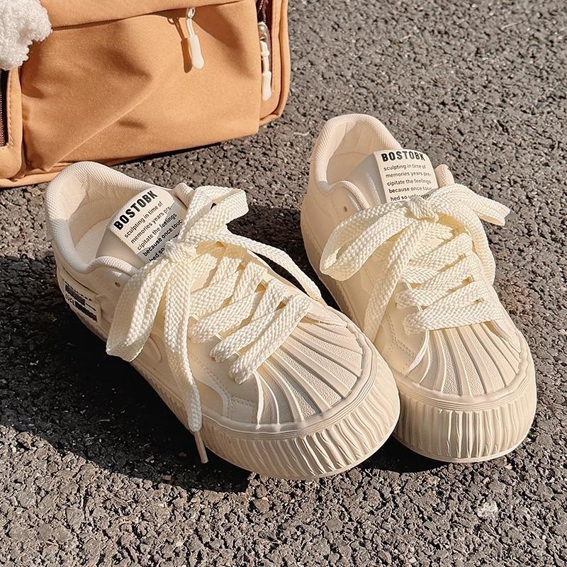 

Платформенные белые женские кроссовки ins тренд ниша оригинал взрыв 2025 весна и лето новые ракушечный носок повседневные кеды 40 бежевый