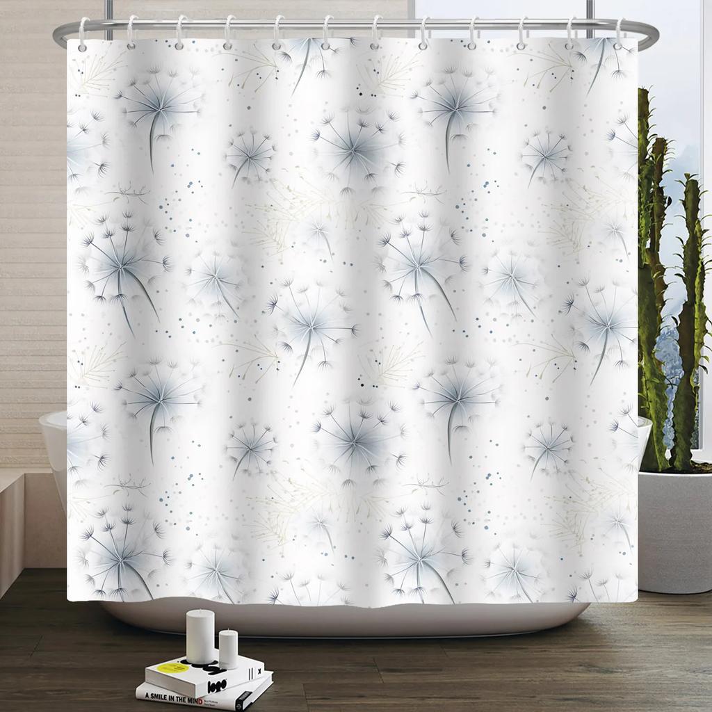 Bathroom Curtain with Fabric 180x180 Colorful Floral Spring Blossom Tree Boho Bathtub Waterproof Shower Curtains With Hooks