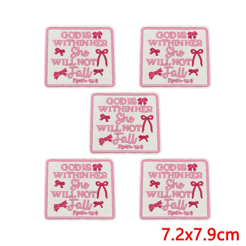 5pcs Wholesale Cartoon Jesus Embroidered For Clothes Iron On Patches For Clothing Hats Backpack Jackets Sew Embroidery Badges