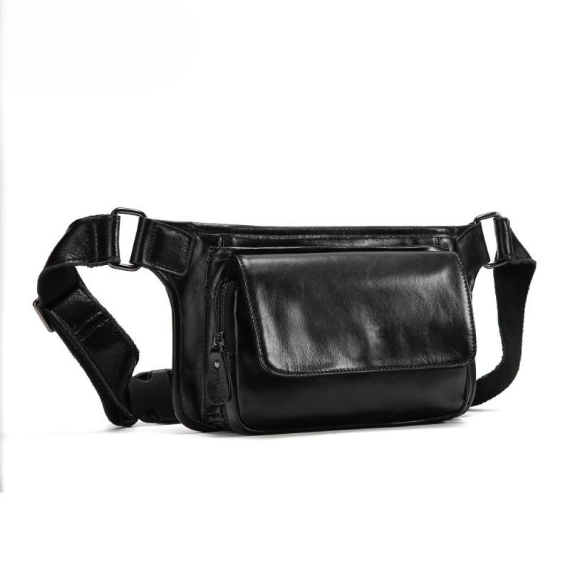

Genuine Leather Vintage Crossbody Bag Men s Bag Casual Commuting Chest Bag Shoulder Bag