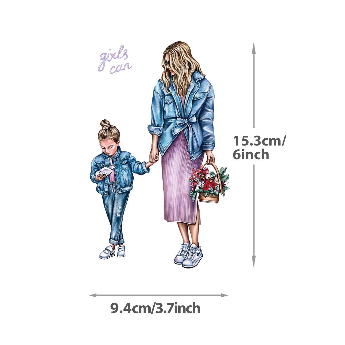 

Нашивки для мамы и детей на одежде, толстовки с термопрессом, топы A-уровня, моющиеся своими руками, виниловые железные нашивки для футболки для мальчиков и девочек