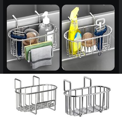 Portaspugna per lavello da cucina Portaspugna mobile per lavello da cucina Dimensioni compatte Portaspugna per lavello sospeso impermeabile e antiruggine per lavelli a doppia vasca