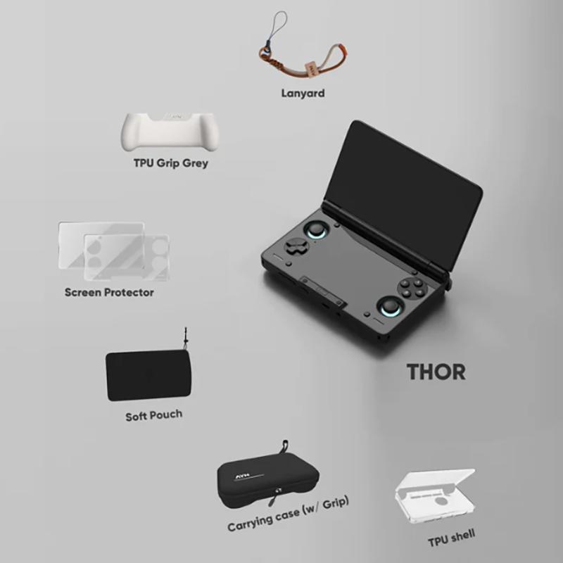 AYN THOR Gaming Accessories Dual Screen Flip Up Handheld Device Protective Case Storage Bag Lanyard Soft Bag For AYN THOR Custom