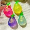 Stress Relief Squeeze Ball Shapeable Glitter Pear Toy Transparent Relaxation Reliever Slow Rising Decompression Fruit Sensory Fidget