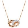 Dextera Tubular Ring Design Necklace Women's White/Rose Gold 5738200