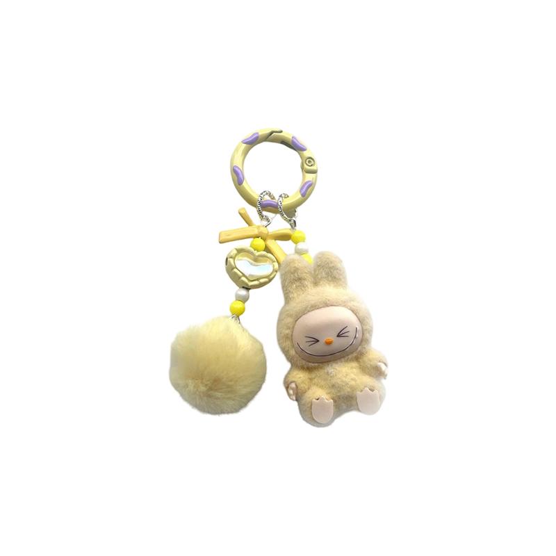 Christmas Labubu Kawaii Particles Keychain Bag Cell Phone Charm Key Chain Christmas Gift Cute Plush Charm