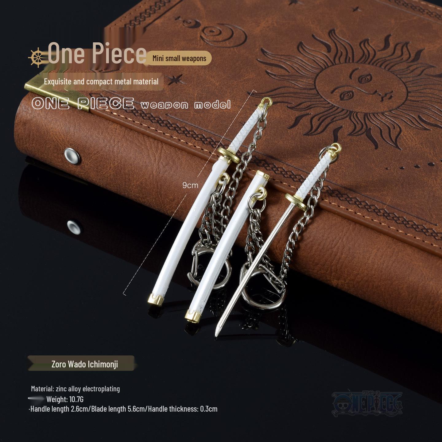 Зоро Мини Годай Итимондзи Меч Сплав Брелок Игрушка Модель