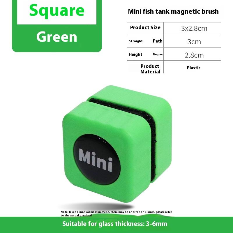 1Pc Mini Aquarium Glass Cleaner Scratch-Resistant Glass Cleaner Magnetic Brush For Small Aquarium Glass And Acrylic Aquarium
