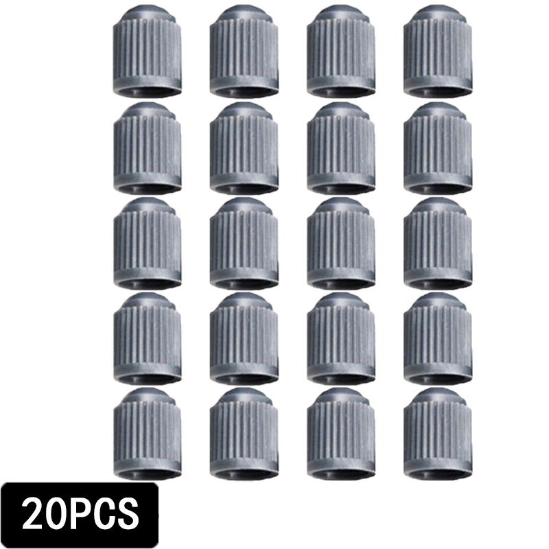 

20 шт. Мотоциклетные пластиковые черные колпачки вентилей шин с резиновыми уплотнительными кольцами, куполообразные, пылезащитные, мотозапчасти серый