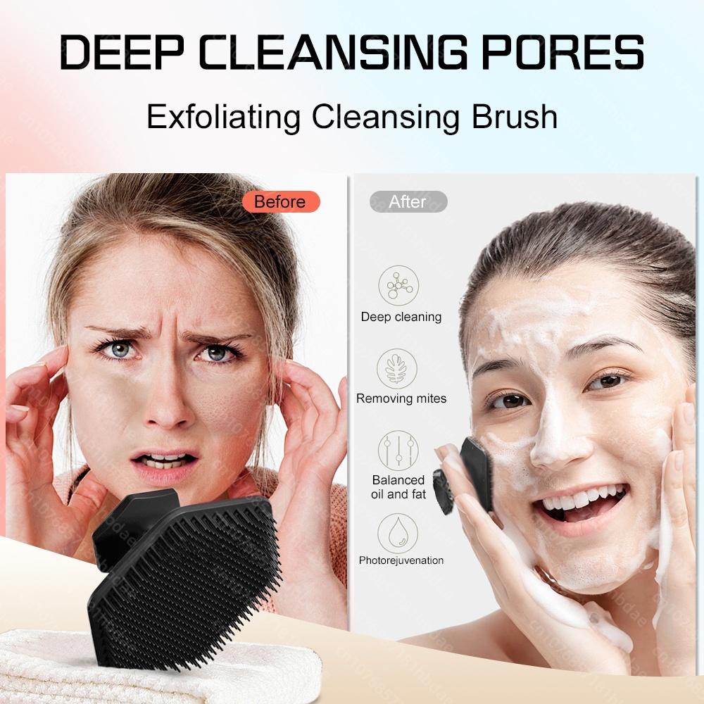 Men Facial Cleaning Brush Scrubber Silicone Miniature Face Deep Exfoliation Massage Face Scrub Brush Face Cleaner