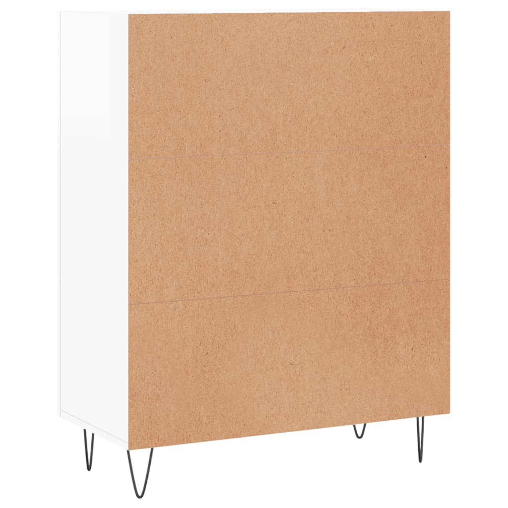 Sideboard High Gloss White 69.5 x 34 x 90 cm Engineered Wood