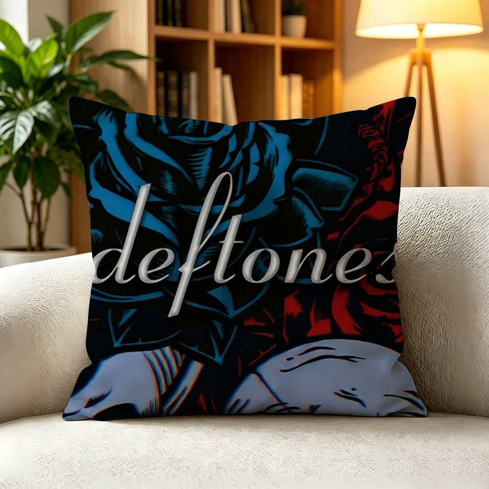 DDeftones Rock Band  Square DoubleSided printed Pillow Case Bedroom Bedside Pillow Sofa Cushion Cover