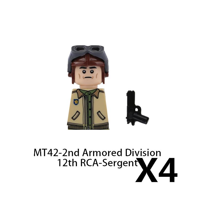 Military Soldier Figure Building Blocks British US French Army Weapons 101 Airborne Division Officer Infantry M1 Toys Gifts D126
