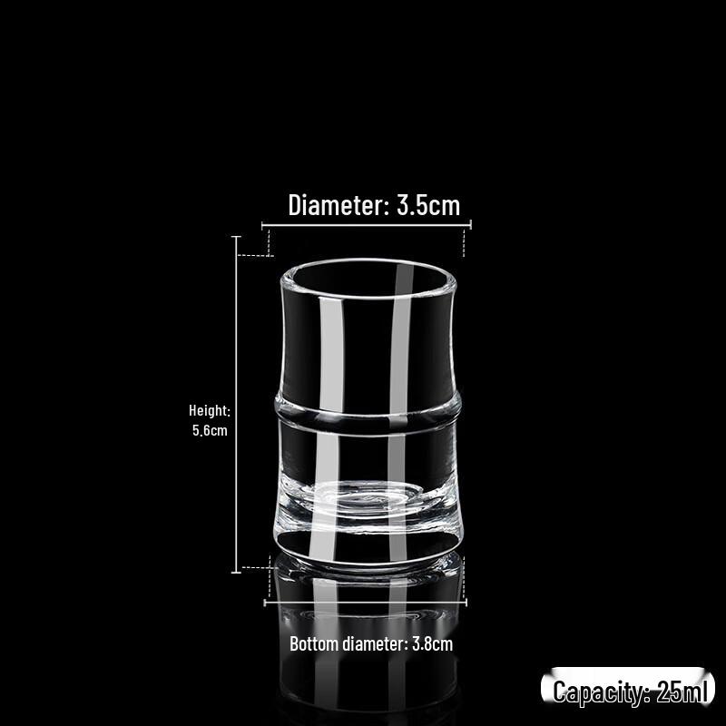 LISM Bamboo Knot Glass Baijiu Cup Set
