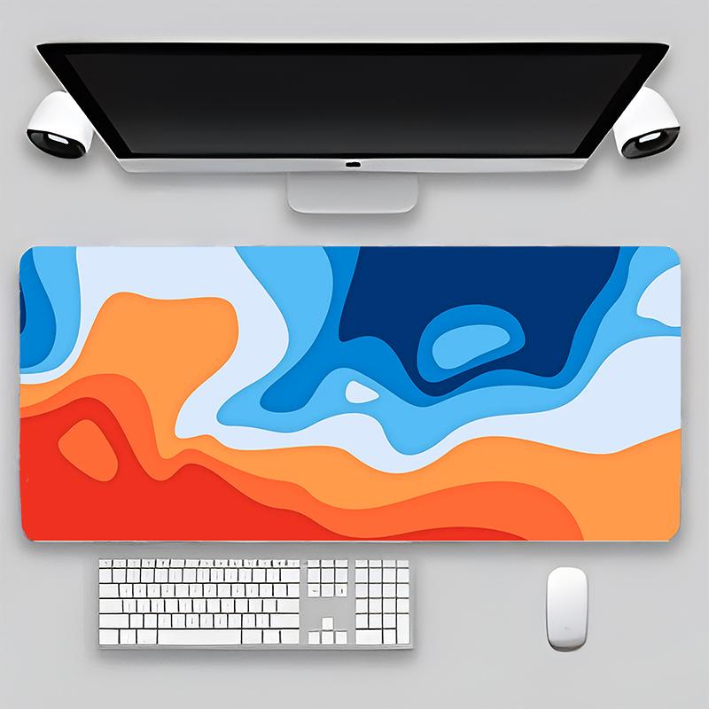 Terrain Map Contours Keyboard Gamer Carpet Rubber Mat Full Gamer Pc Keyboard Mouse Gamer Table Gaming Pc 90x40cm