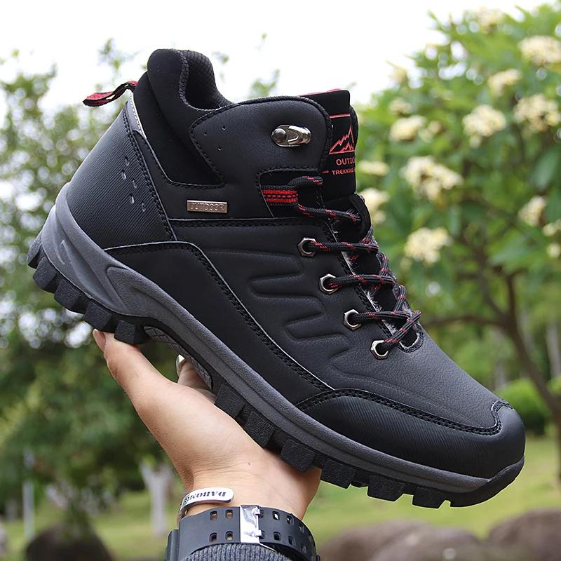 Winter Men Boots Fur Warm Snow Boots Men Winter Work Shoes Men Waterproof Ankle Boots Outdoor Men's Sneakers Footwear Zapatillas