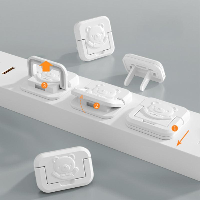 Eu Power Socket Power Socket Baby Child Child Safety Protection Protection Anti-Electric Shock Plug Protector Rotating Cov