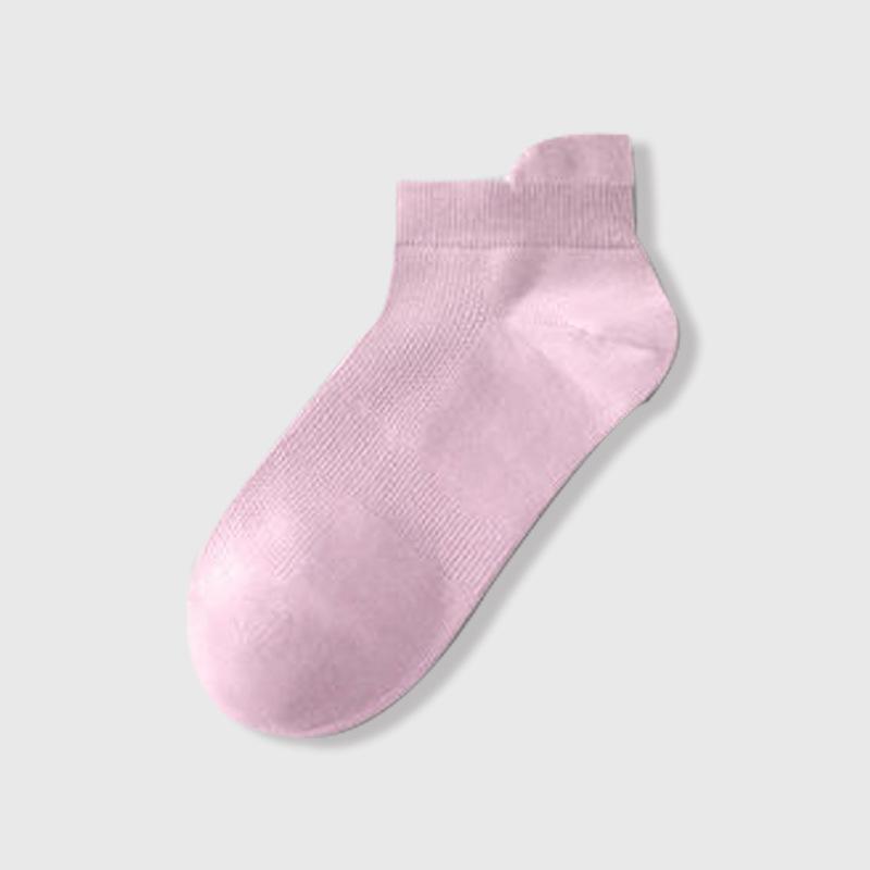 Women's Summer Thin Solid Color Mesh Earpiece Boneless Commercial Cotton Short Tube Boat Socks