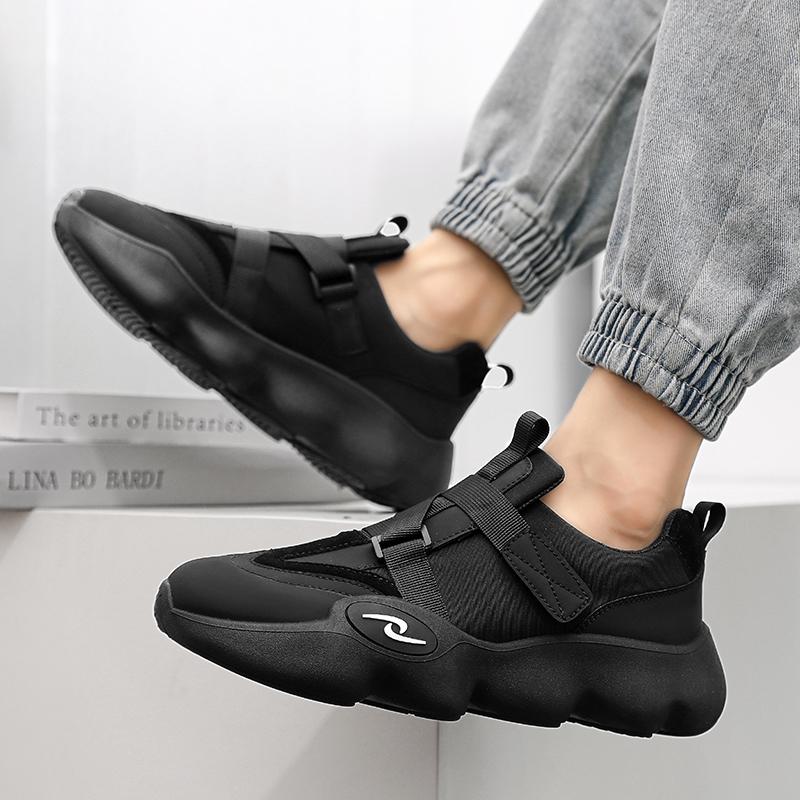 Fashion Black Designer Style Men Shoes Comfortable Men's Thick Platform Sneakers Fashion Casual Sports Trainers Tenis Dad Shoes