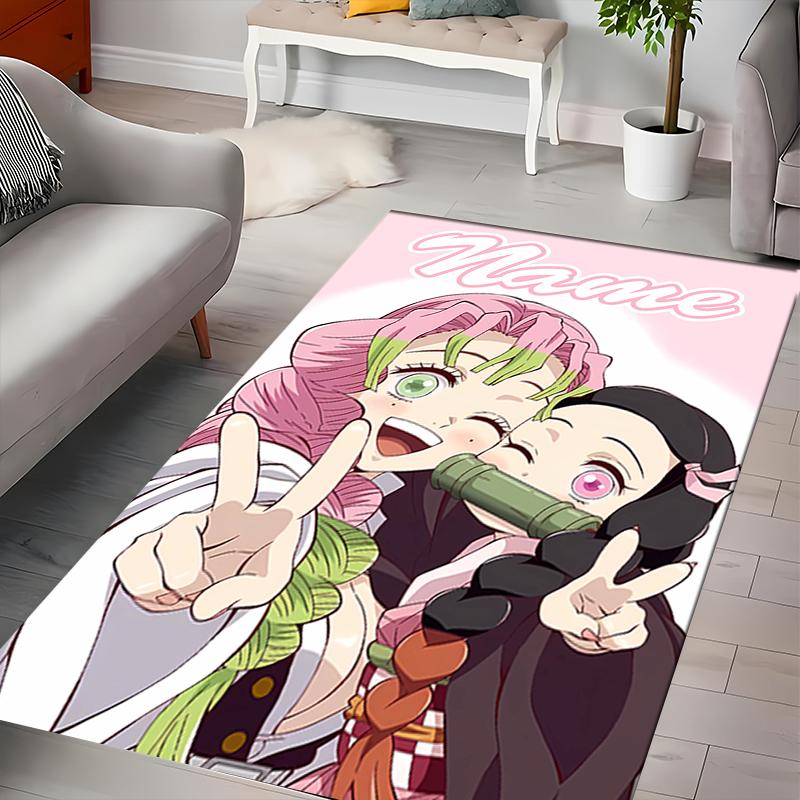 Custom Personalization Demon Slayer Character Theme Area Rug - Perfect For Kitchen, Bathroom,Laundry Room Decor Large Size Available,Gift All Seasons