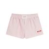 High Waist Embroidered Striped Loose Casual Shorts Women's 100% Cotton Fashion Korean Style Straight Leg Pants Single Wear Summer Shorts