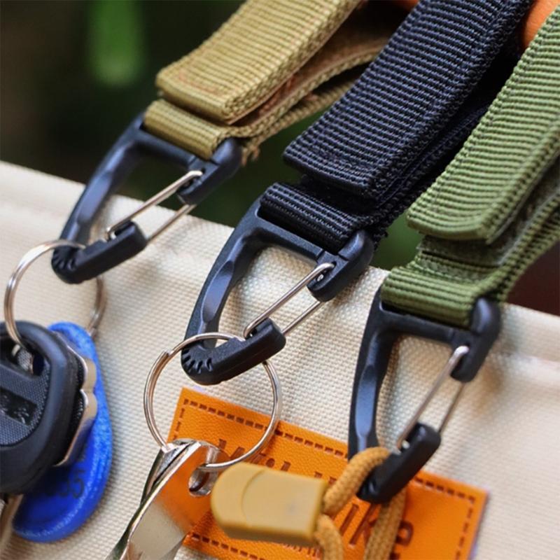 Backpacking Tactic Hook Keyring Strong Key Keychains Carabiner Professional Waist Buckle with Key Keyring Keychains