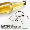 1-10PC Portable Stainless Steel Beer Bottle Opener Keychain Men Gifts Mini Bottle Opener Titanium Alloy Key Ring Carry Easily