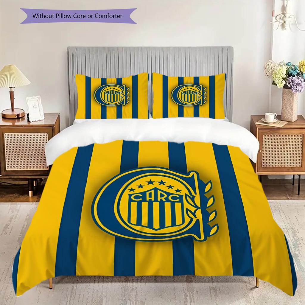 Rosario Central Pattern Bedding Quilt Set Quilt Cover Pillowcase Home Decoration Birthday Gift (1 * duvet cover + 2 * pillowcase, without core)