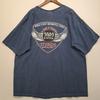 Vintage 2002 Sturgis Black Hills Rally T-Shirt 4XL Blue Motorcycle Biker Y2K Tee