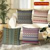 Bohemian Geometric Striped Throw Pillow Covers Pattern Cushion Cover Suitable For Sofa Bedroom Car Pillow Cover