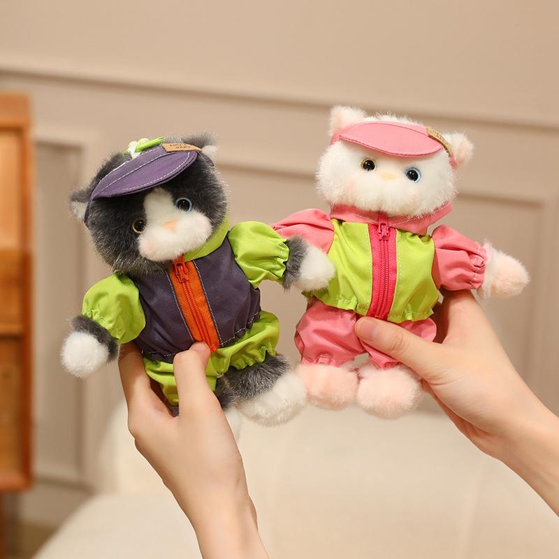 18cm Plush Cat Soft Plush Doll Pocket Design for Cat Lovers Kawaii Birthday Holiday Gift Soft Toy