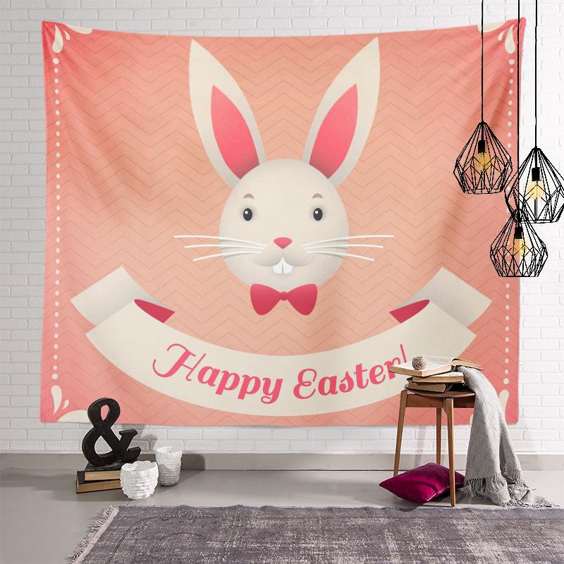 Home Decoration Easter Series of Easter Egg Printing Polyester Tapery Tapestry Is Suitable for Bedroom Living Room Tapiz