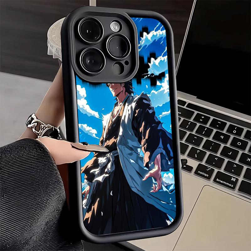 Phone Case for iPhone 17 Air 16E 15 16 Pro Max Bleach Aizen Sousuke Cover 14 Plus 13 12 Mini Soft Shell Silicone Fundas
