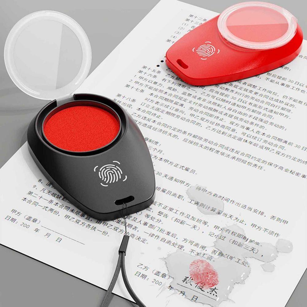 Fingerabdruck Daumenabdruck Tintenpad Klares Stempeln Rotes Stempelkissen Schulbürobedarf