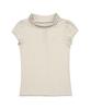 Beoteoni Half-Neck Pintuck Short Sleeve T-Shirt (Ivory)
