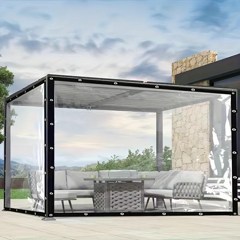 Heavy-Duty Clear Waterproof Canopy Tarp with Grommets  for Garden, Patio, Plant Greenhouse, Camping, Chicken Coop