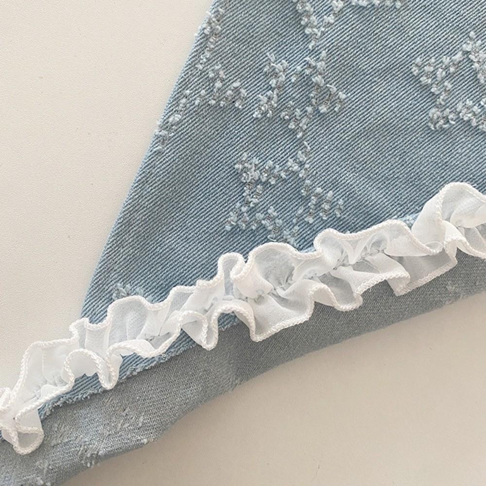 Turban Triangle Scarf Lace Strap Headscarf Retro Star Hair Scarf  Travel