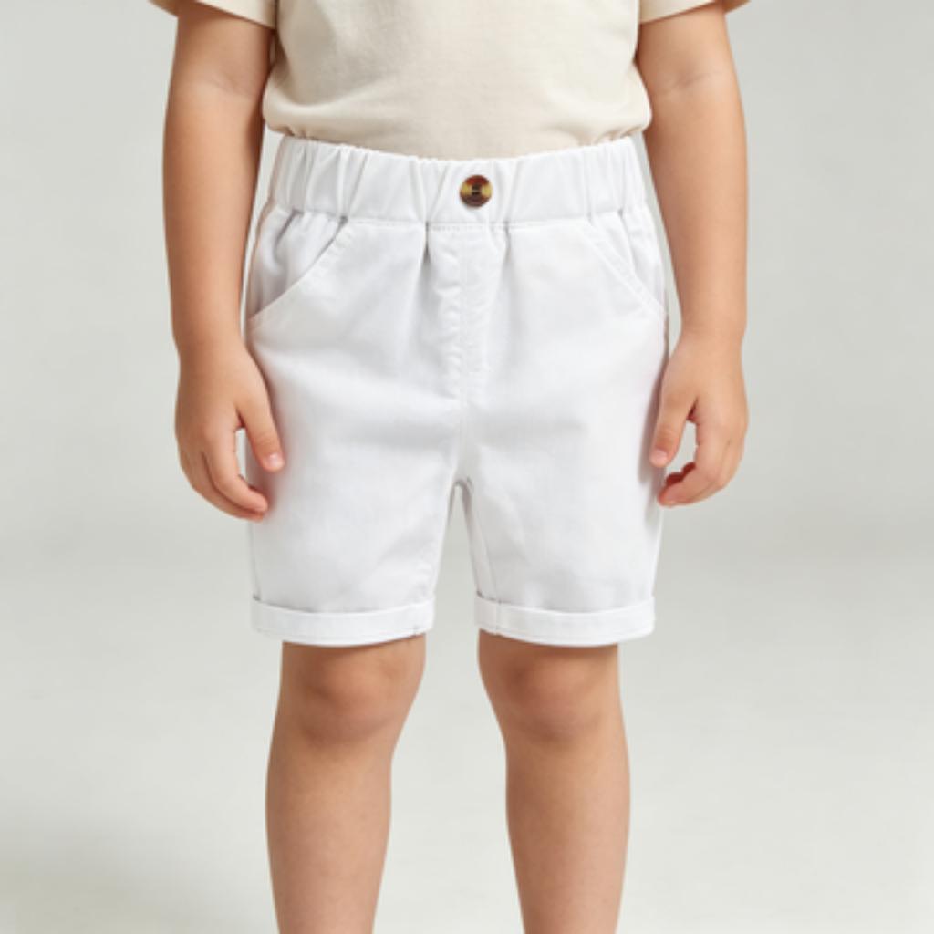 Kids' Casual Cotton Shorts 5/5 Length Comfortable Summer Short Pants for Boys and Girls